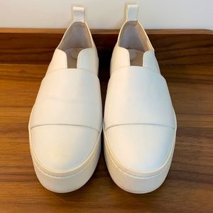 Vince leather platform slip on sneakers